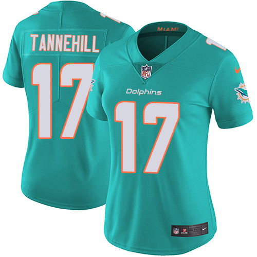 Nike Dolphins #17 Ryan Tannehill Aqua Green Team Color Women's Stitched NFL Vapor Untouchable Limited Jersey